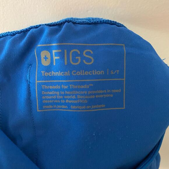 FIGS Women's size Small Tall Royal Blue Yola Skinny High Waisted Scrub Pants - Picture 2 of 10